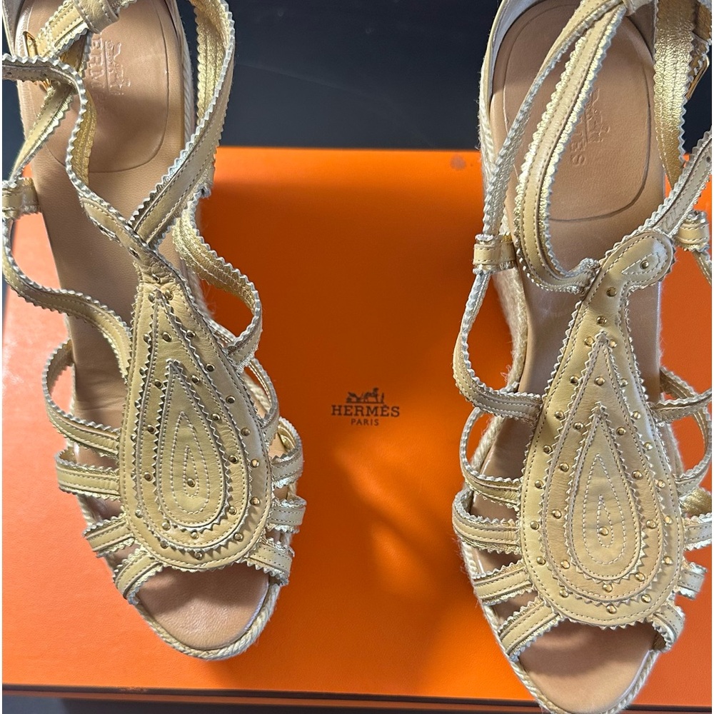 Hermès Espadrille Sandal Wedges
